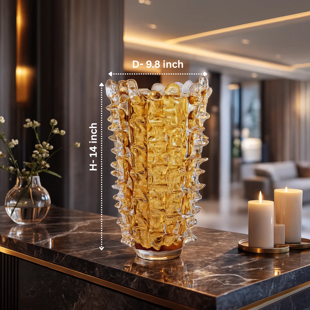 Cactus Vase Amber