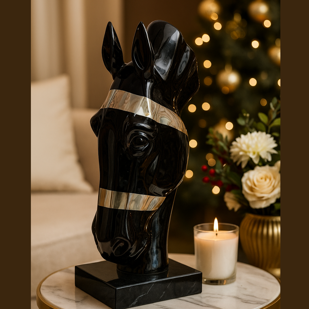 Sleek Horse Head Figurine