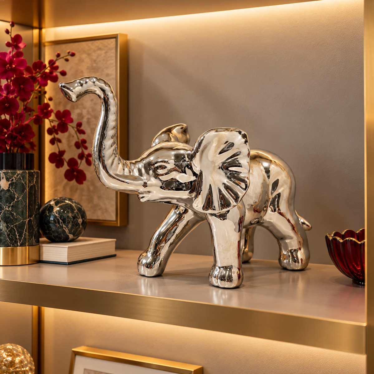 Majestic Walking Elephant Showpiece