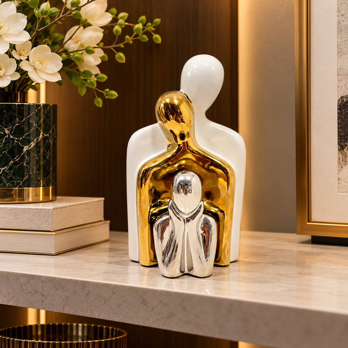 Eternal Family of Three Showpiece