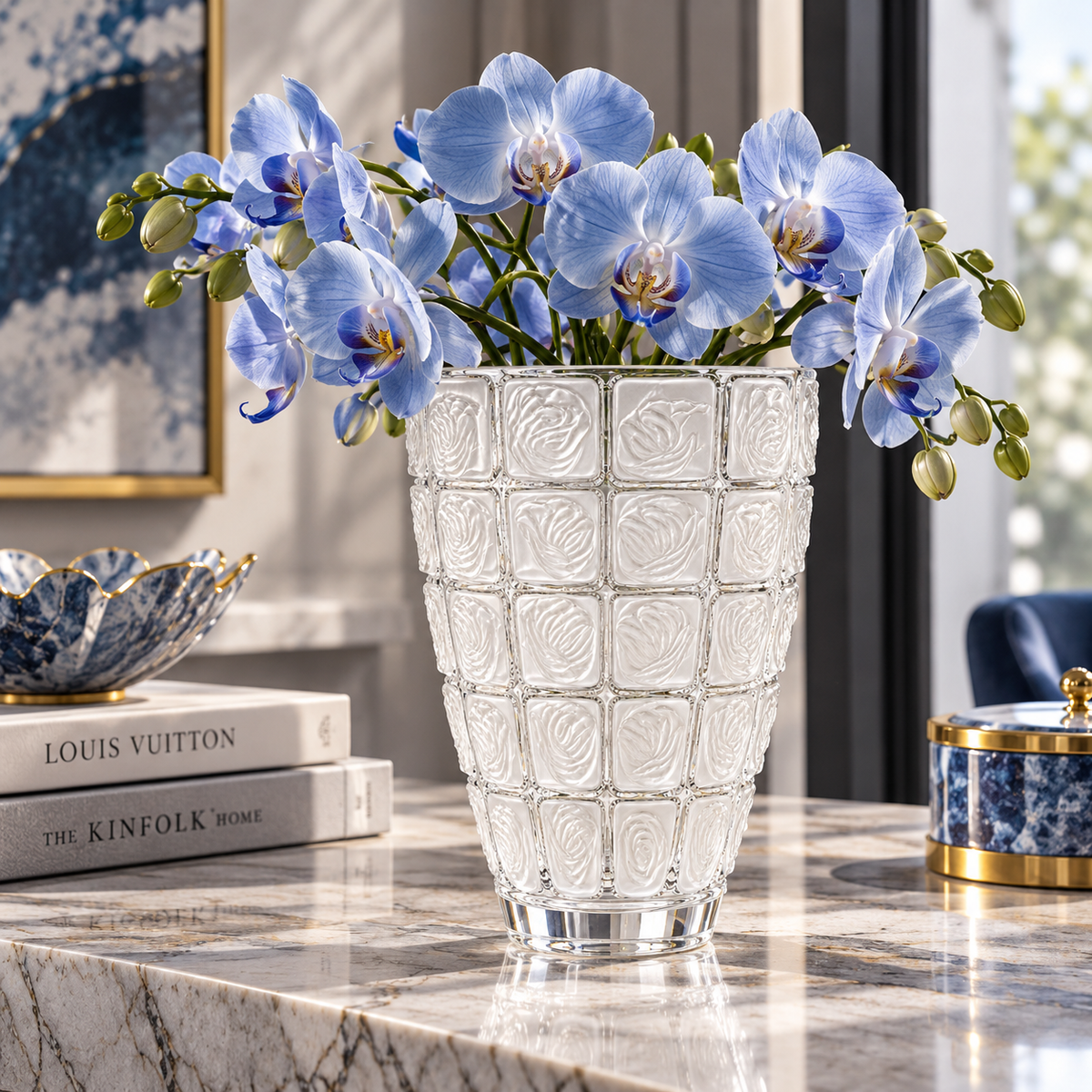 Crystal Mosaic Frosted Vase