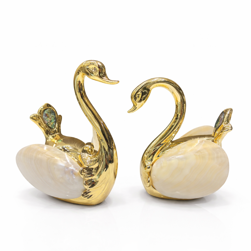 Set of 2 Swan Rose Gold