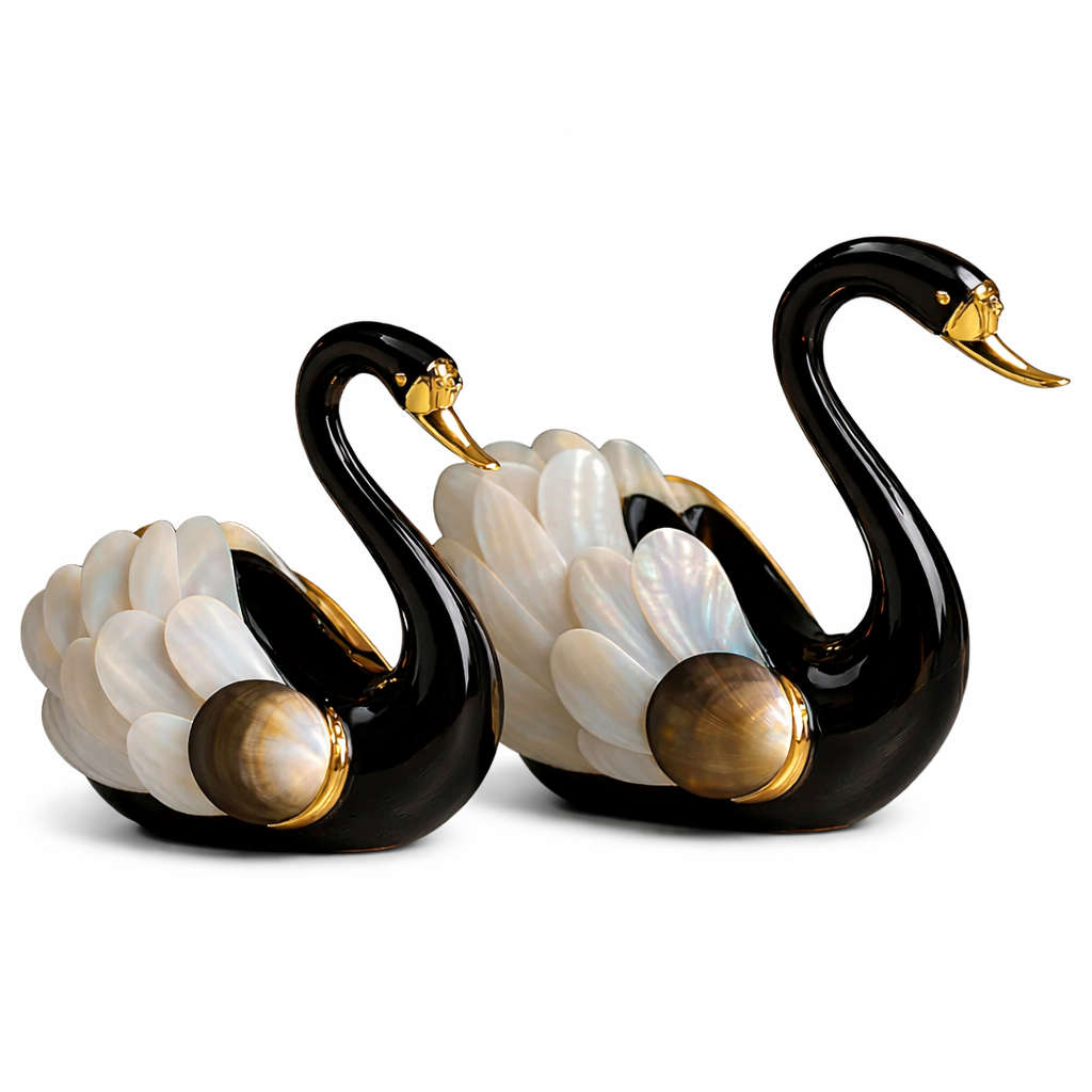 Set of 2 Swan Black