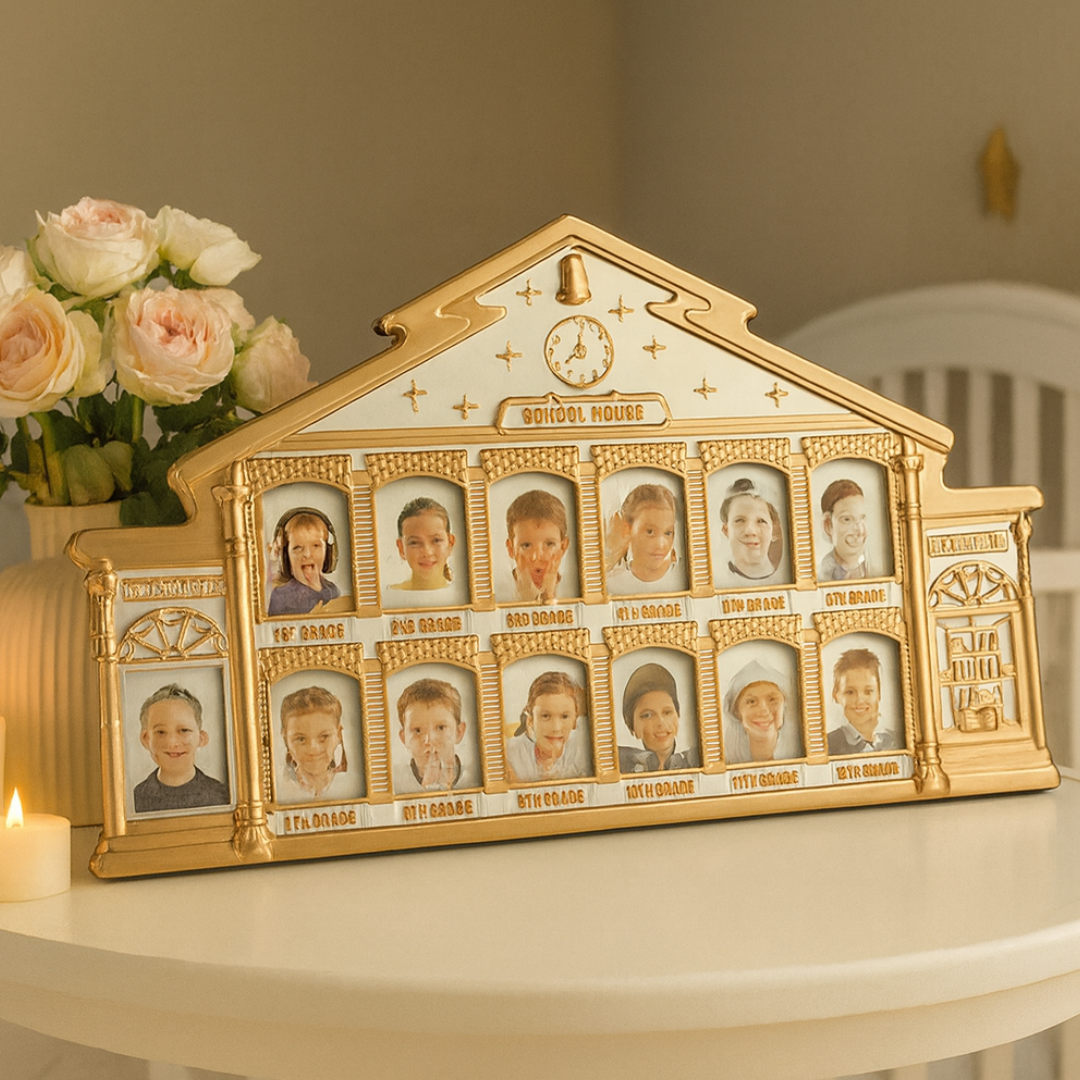 School House Photoframe- Rose Gold