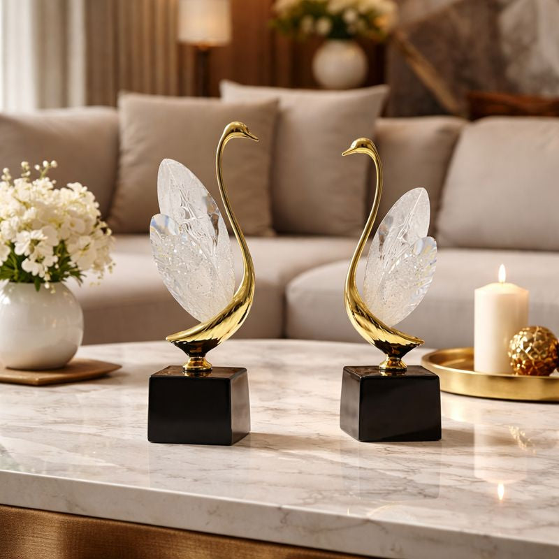 Set of Crystal Wing Swan(MZHA-087+ MZHA-088)