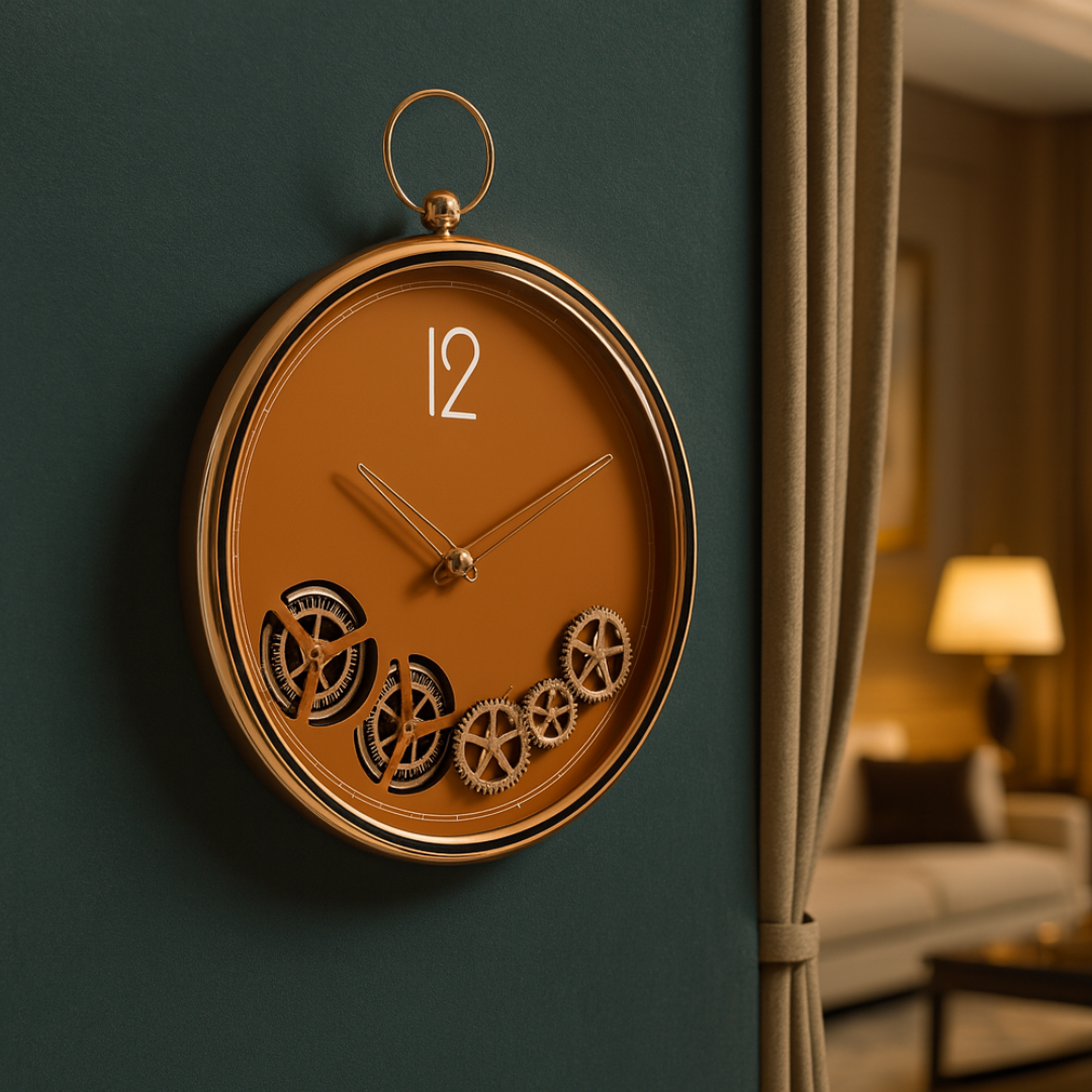 The Circle Of Time Wall Clock- Orange