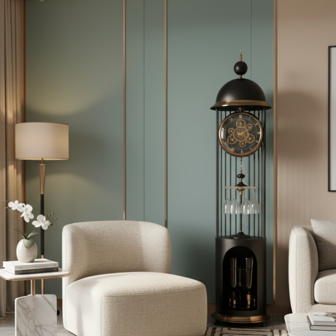 The Majestic Tower Clock- Black