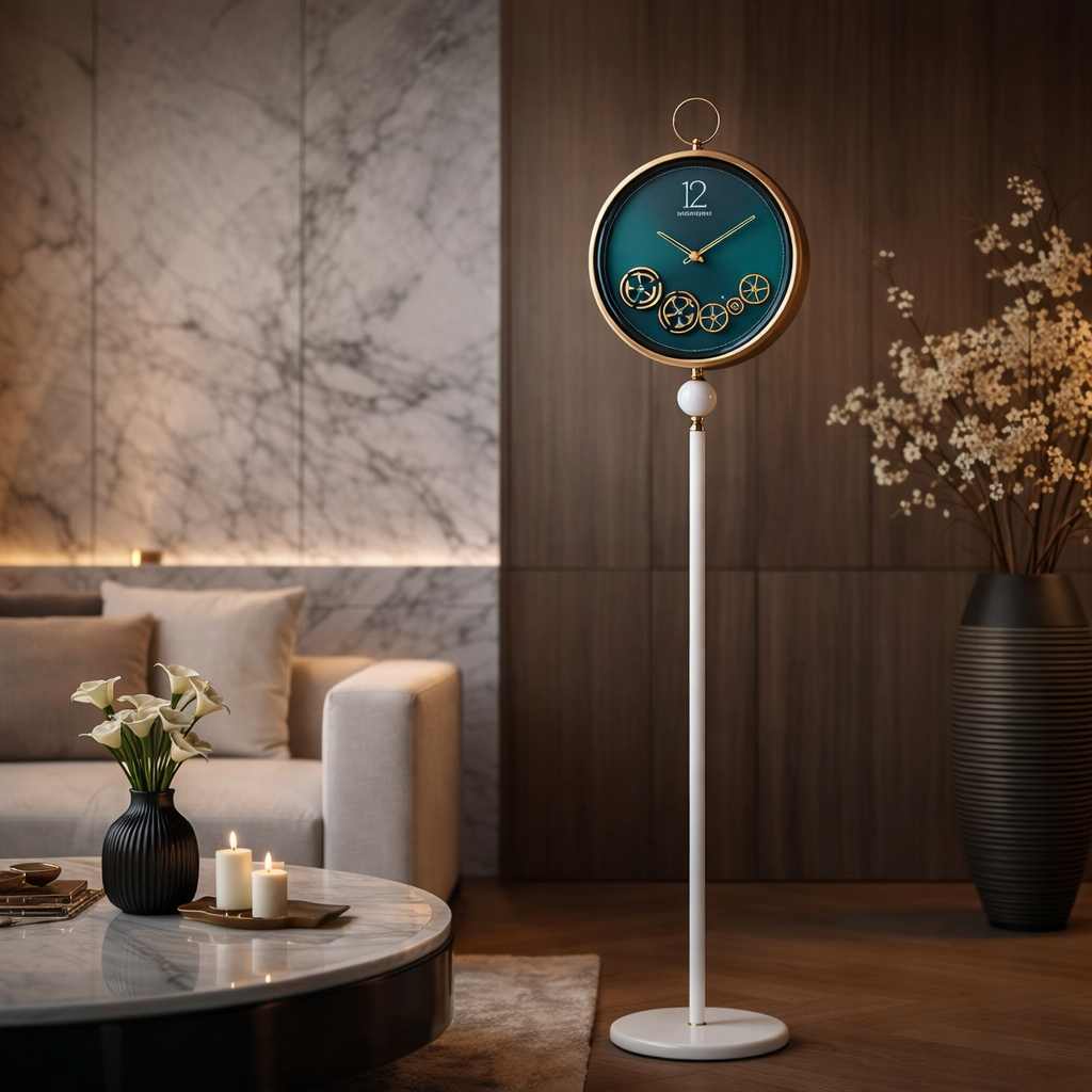 Orbit Of Time Clock- White