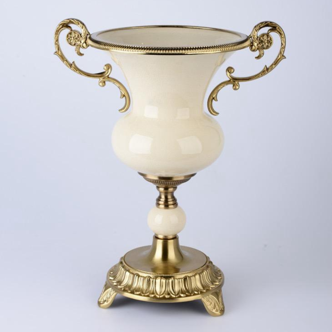 Regal Aura Vase- White