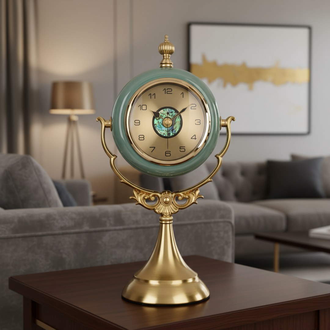 Royal Crest Clock- Green