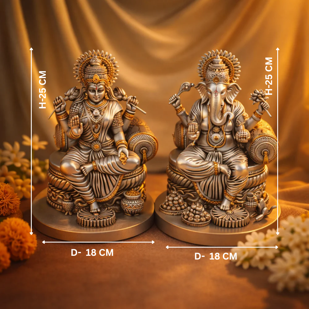Goddess Lakshmi & Lord Ganesha Idol Set