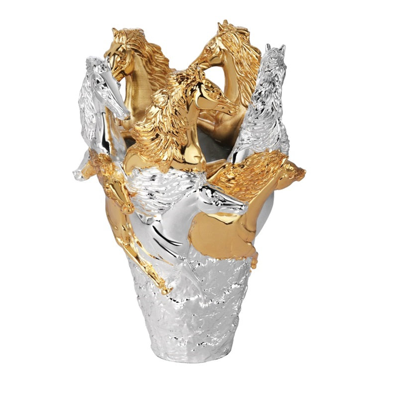 Horse Vase Dual Tone