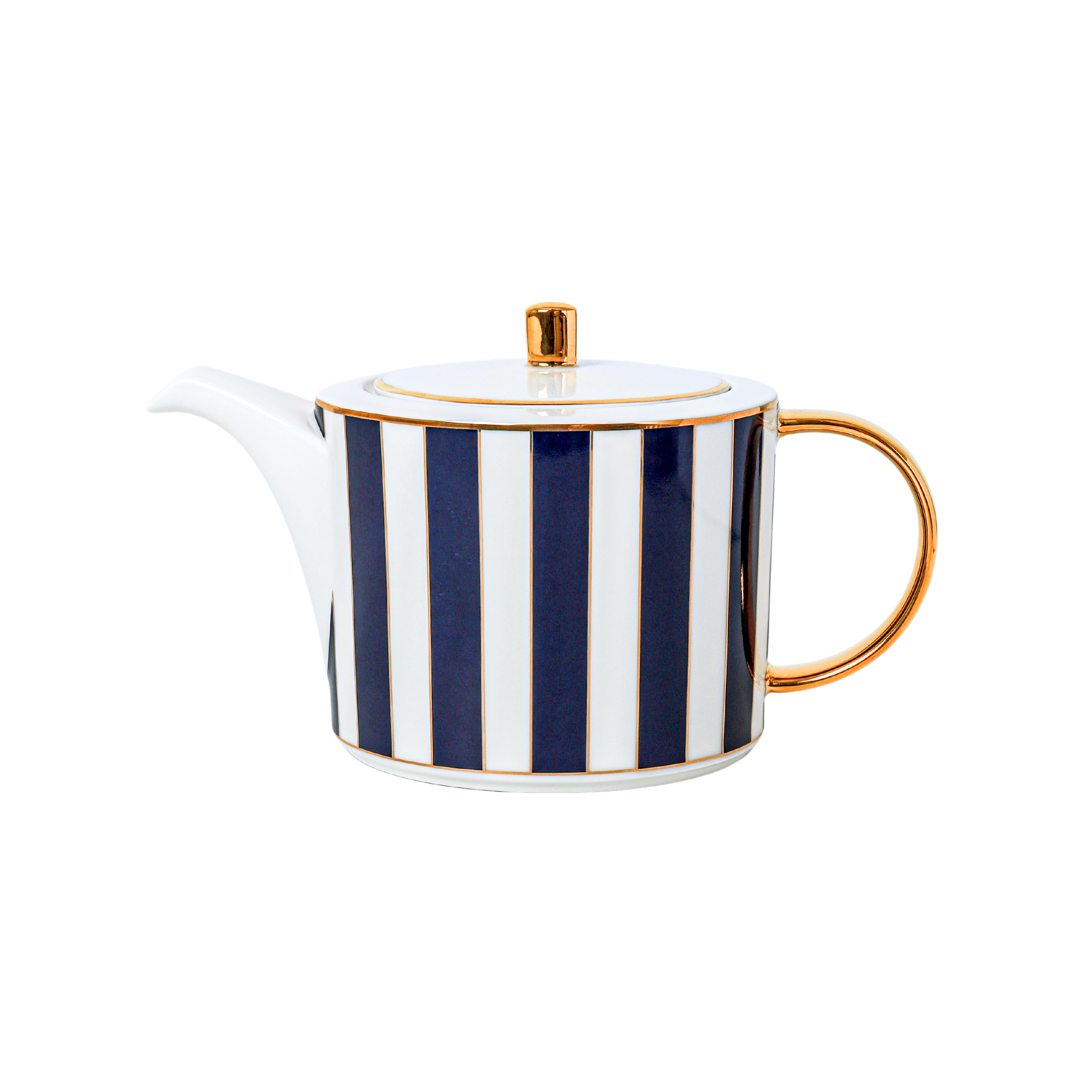 ROYAL BLUE SIGNATURE PORCELAIN (6 Cup and 6 Sauser 1 Creamer 1 Kettle with Lid 1 Sugar bowl with Lid)