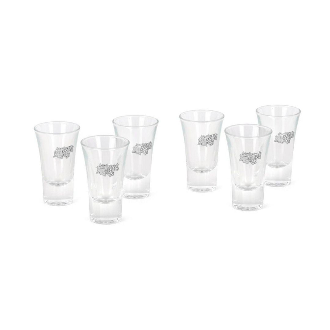Set of 6 Grapes Shot Glasses CLEAR