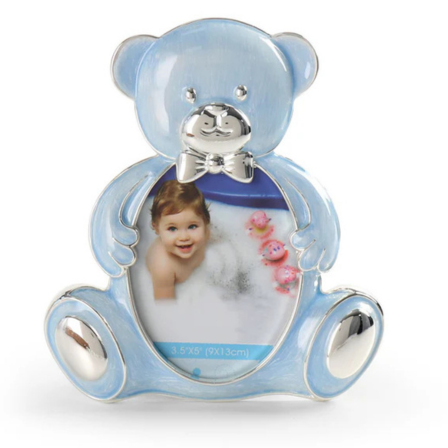 TEDDY BEAR PHOTO FRAME BLUE