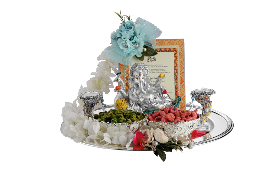 Divine Ganesha Wedding Invitation Platter