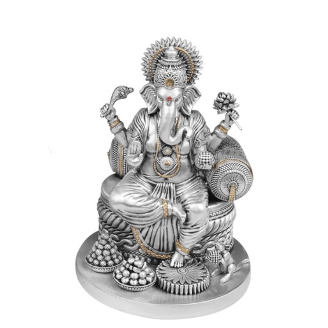 Ganesh Ji Idol on Throne