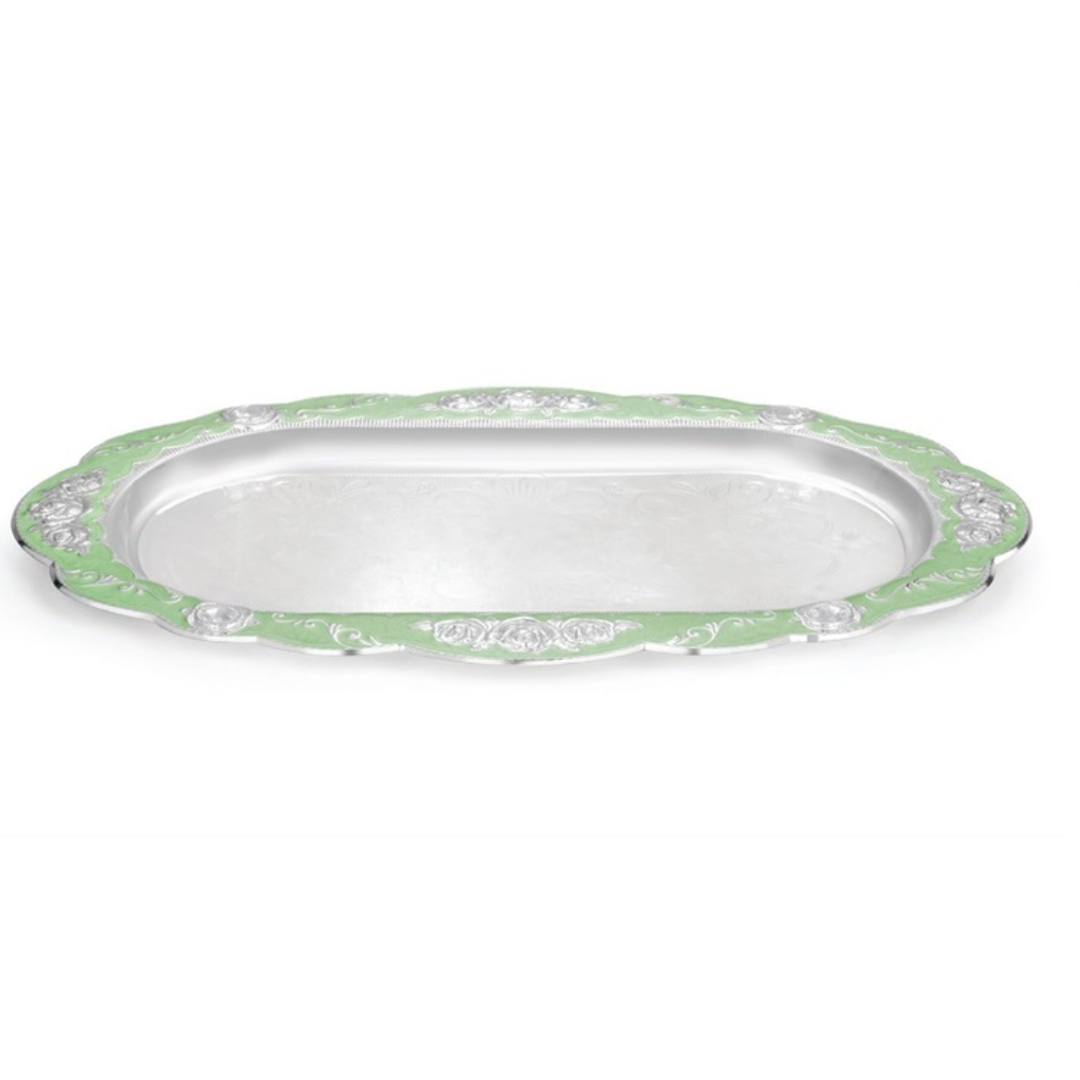 Peacock Oval Tray