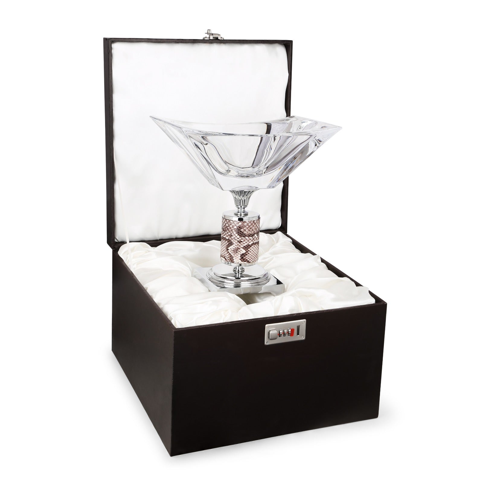Leopard Design Flower Vase Silver medium