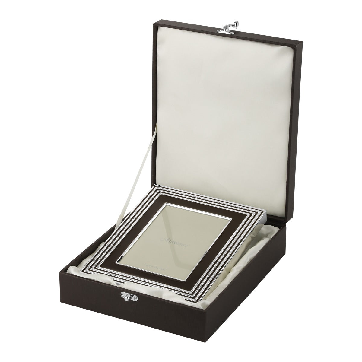 Premium Silver-Plated Photo Frame – 5x7 Inch Brown