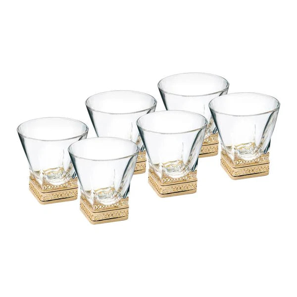 Shot Glasses with Filigree Base – Set of 6