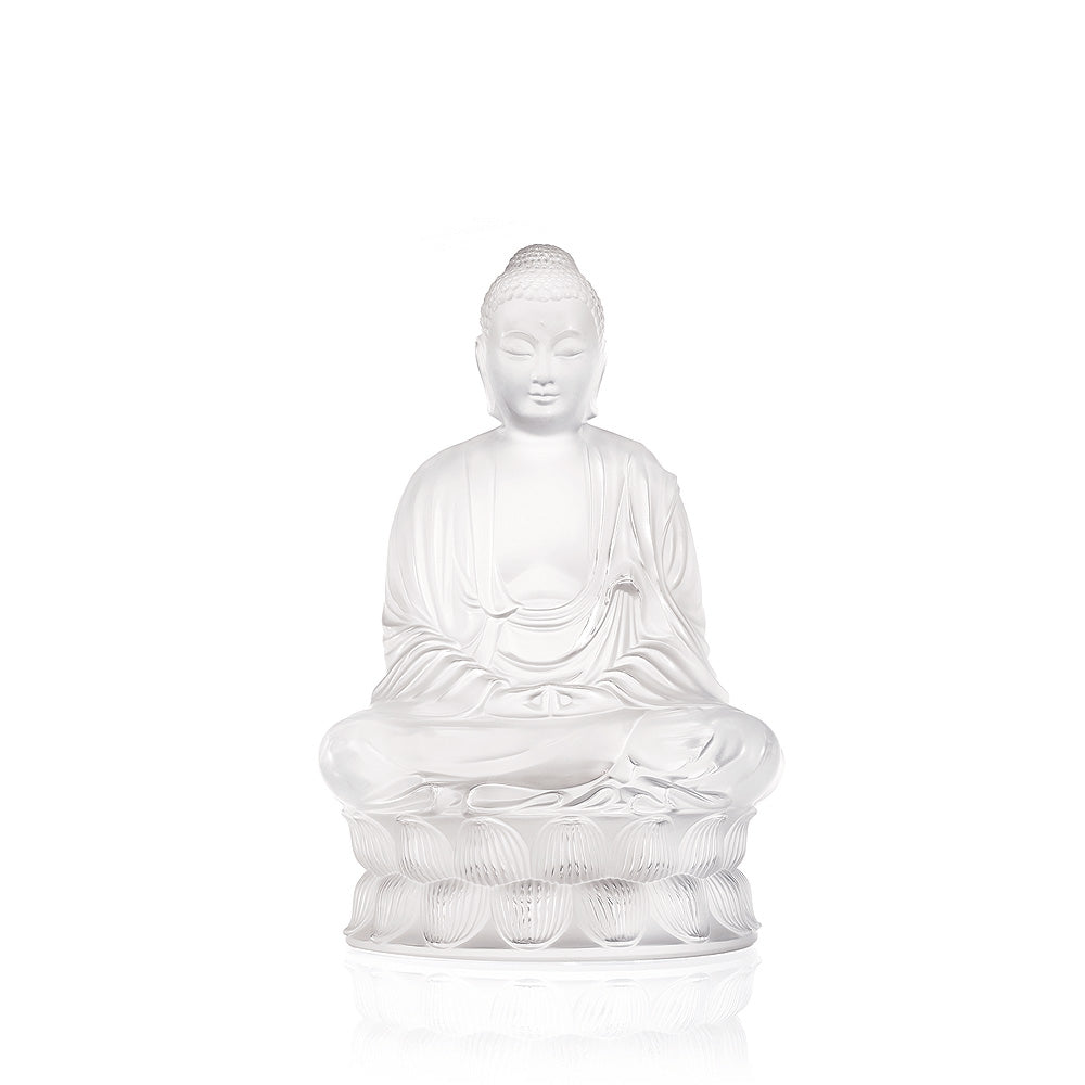 TALL BUDDHA SCULPTURE - CLEAR CRYSTAL