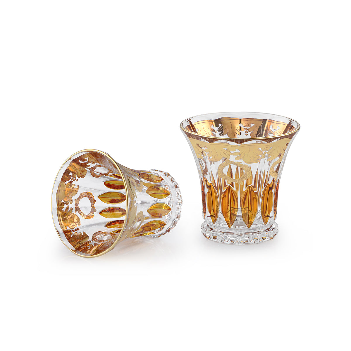 Whisky glasses - Amber gold Set of 6
