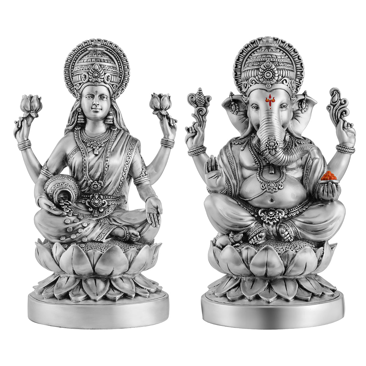 Lakshmi Ganesh ji on kamal - 13 inch (pair)