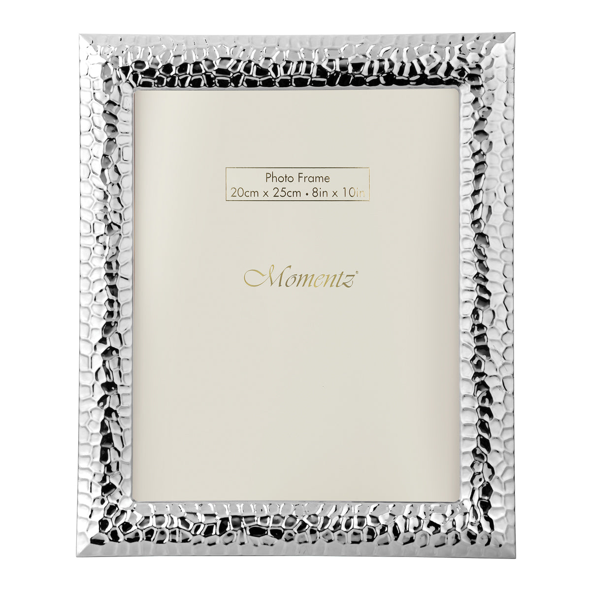 Hammered Design Photoframe - silver