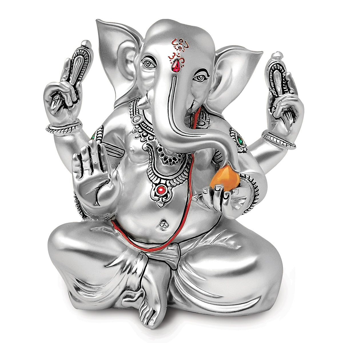 Matt Ganesha (h-14 cm)- Silver