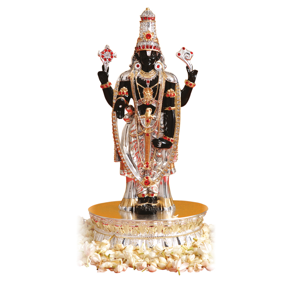 Tirupati Balaji Double Base (h-37 cm)- Colored