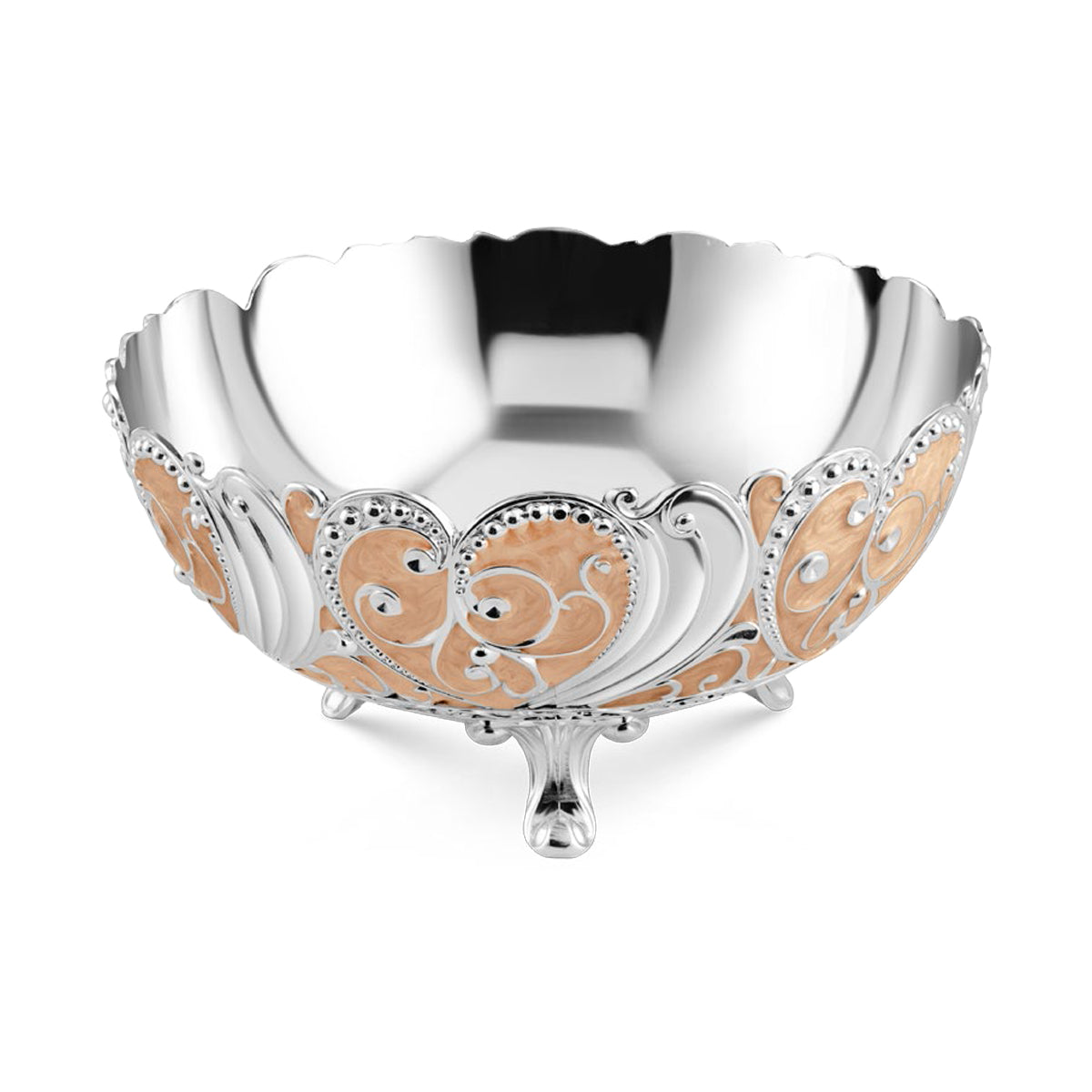Enamel round Bowl Big - Peach