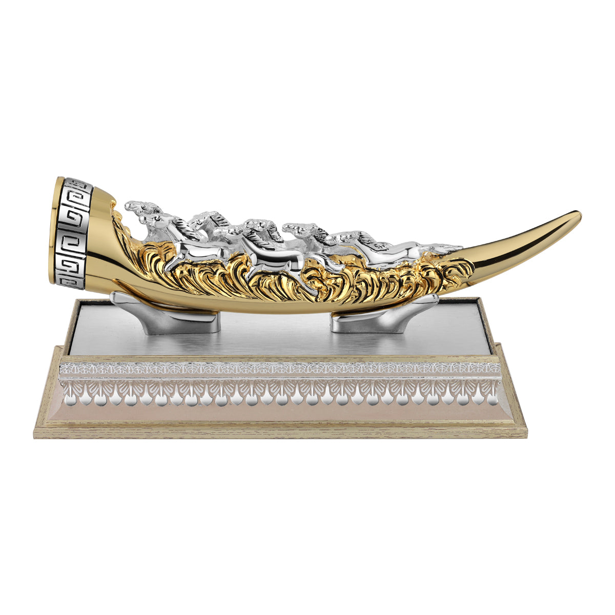 Luxury Running Horses Dual Tone Horn
