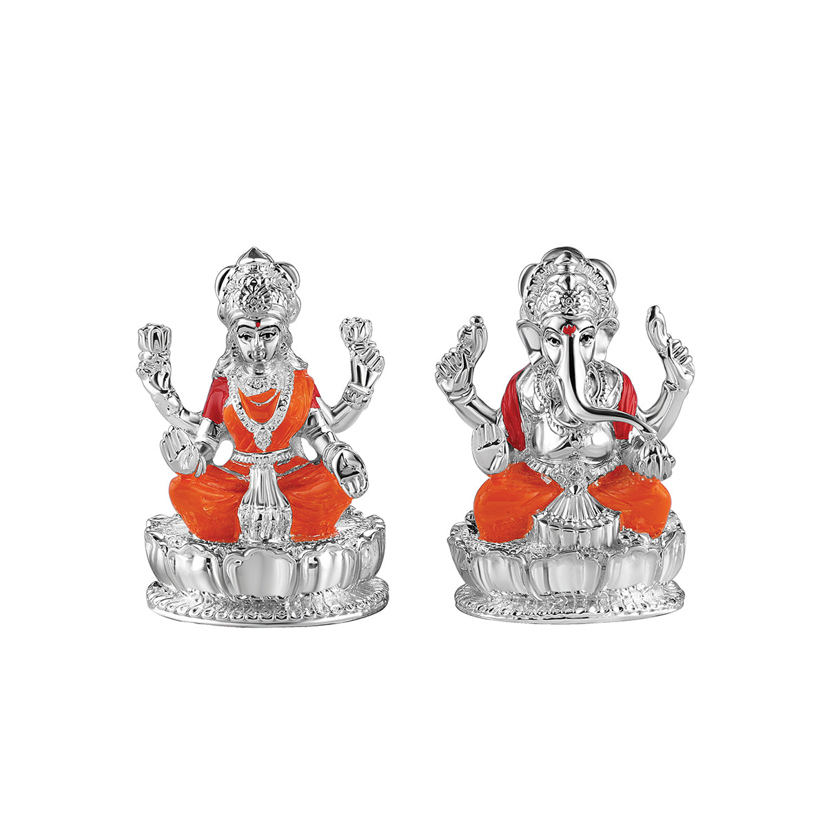 Lakshmi Ganesh ji on Lotus- Colored