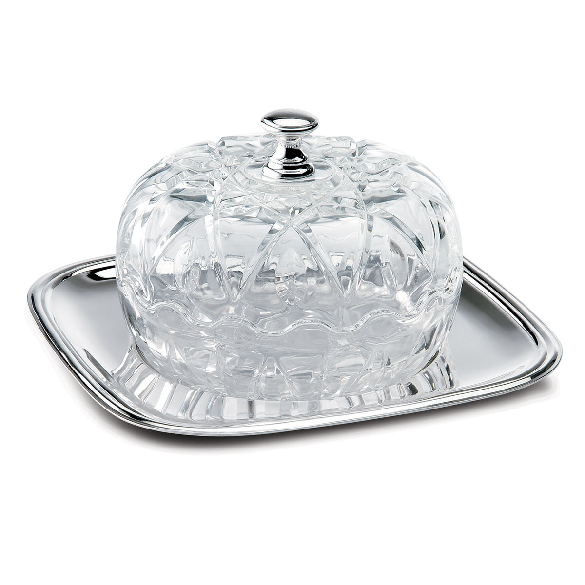 Glass Bowl With Lid- Silver – Momentz