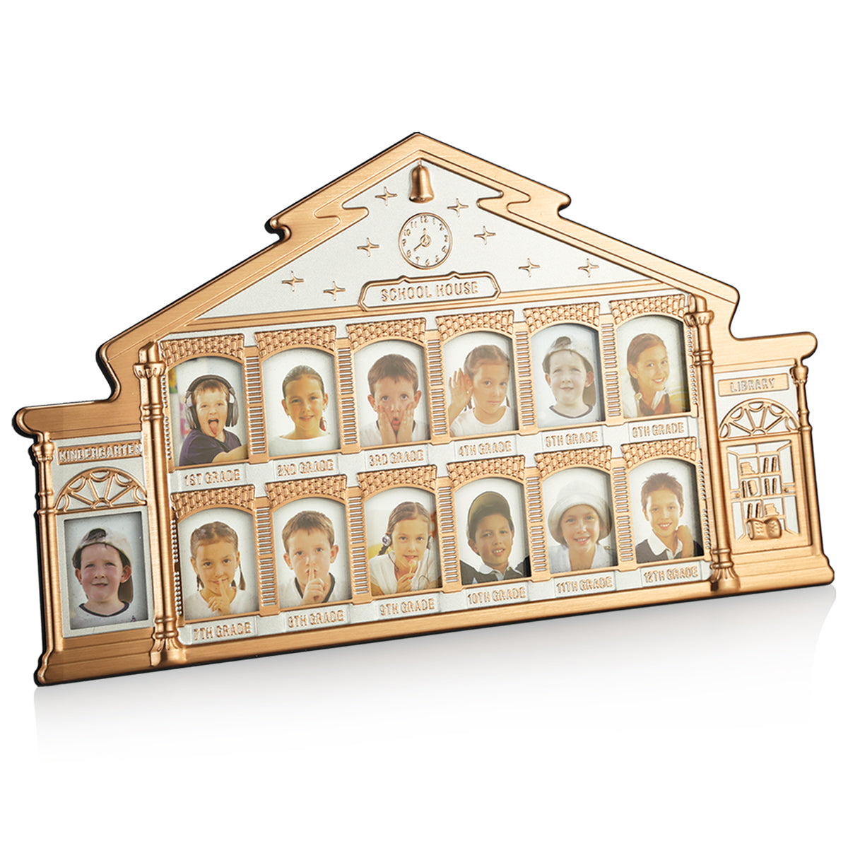 School House Photoframe- Rose Gold