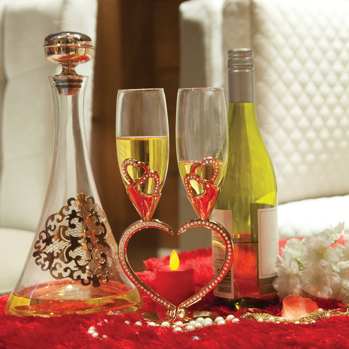 Heart Shape Rose Gold Glasses