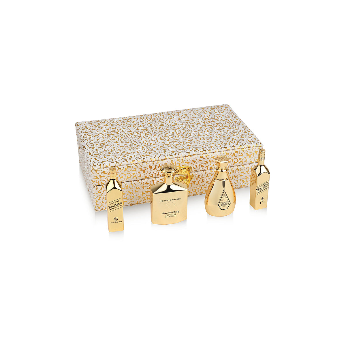 Wine Bottles (Set of 4)- Gold