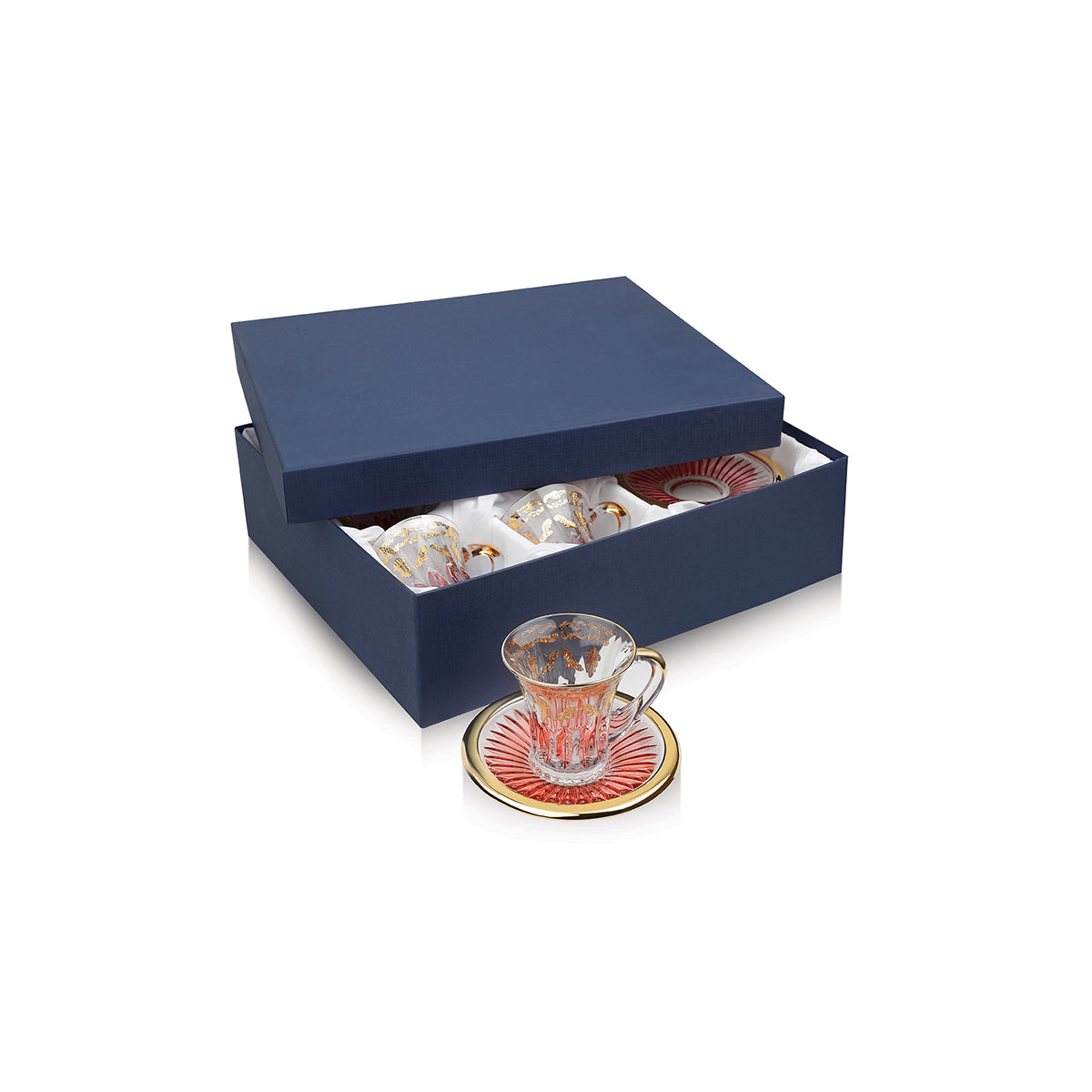 Set of 6 pcs Tea cup+Saucers