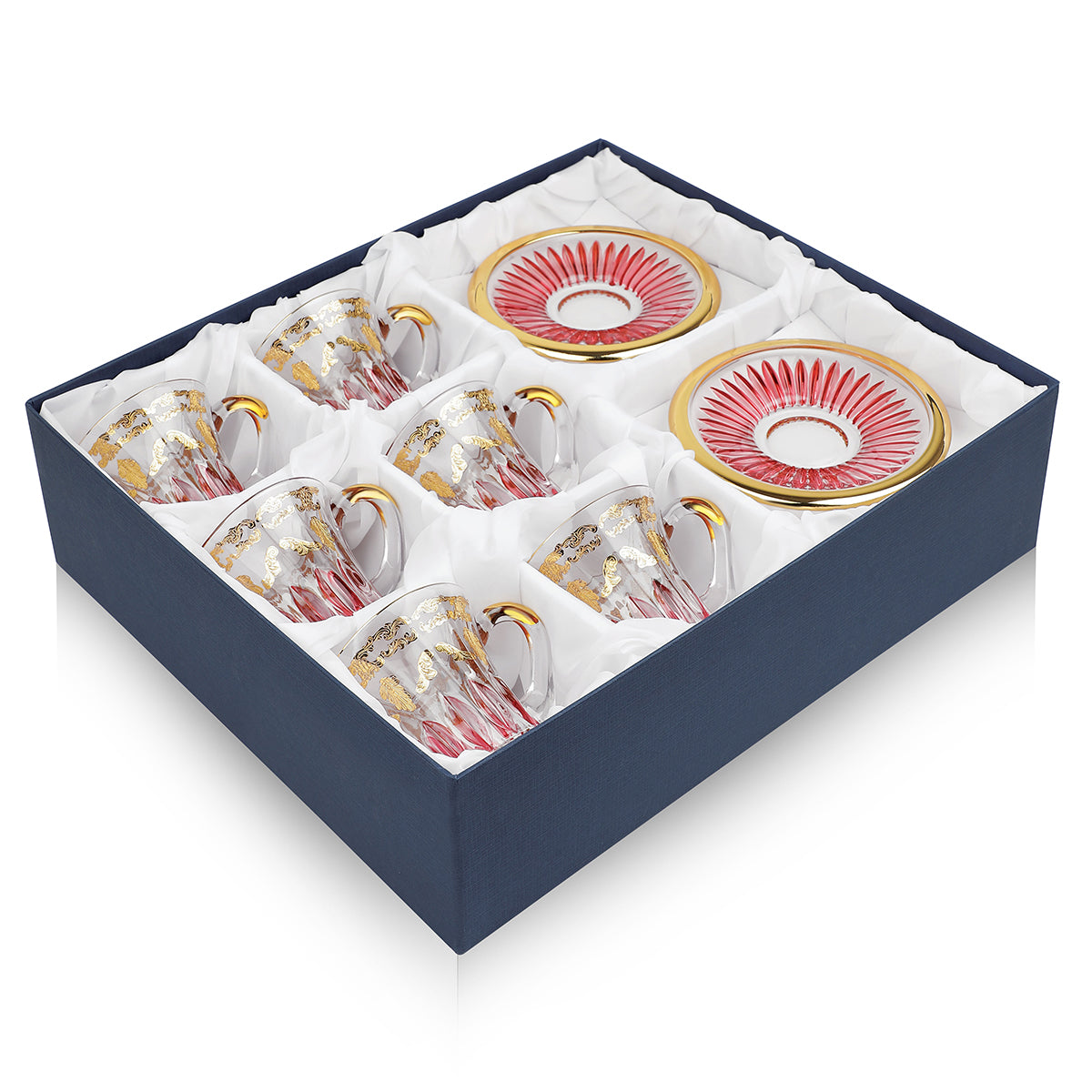 Set of 6 pcs Tea cup+Saucers