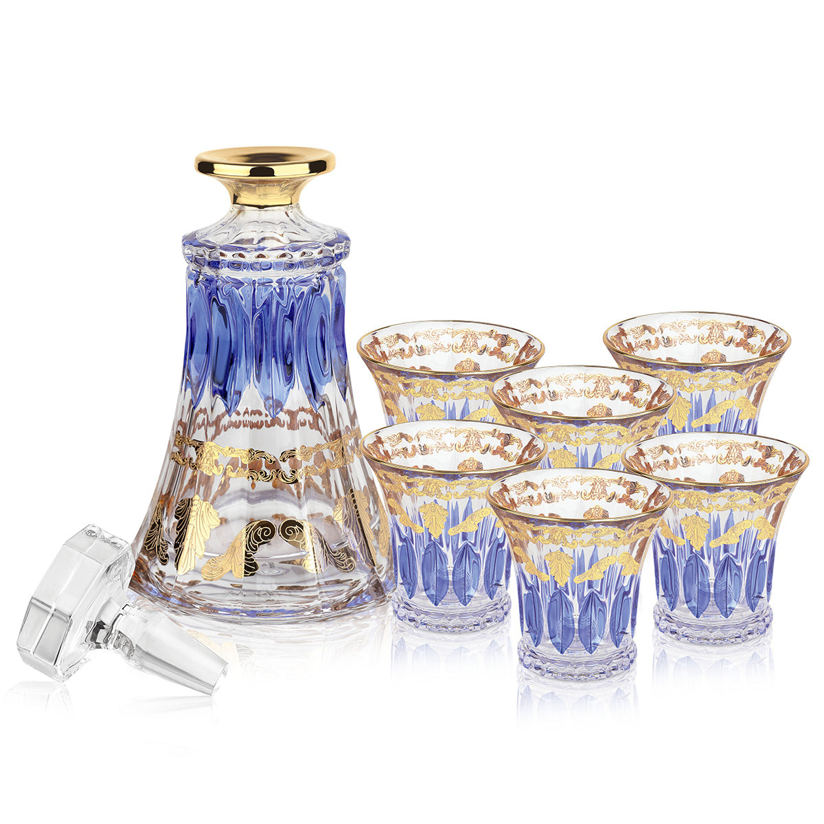 7 Pcs whisky set- Blue