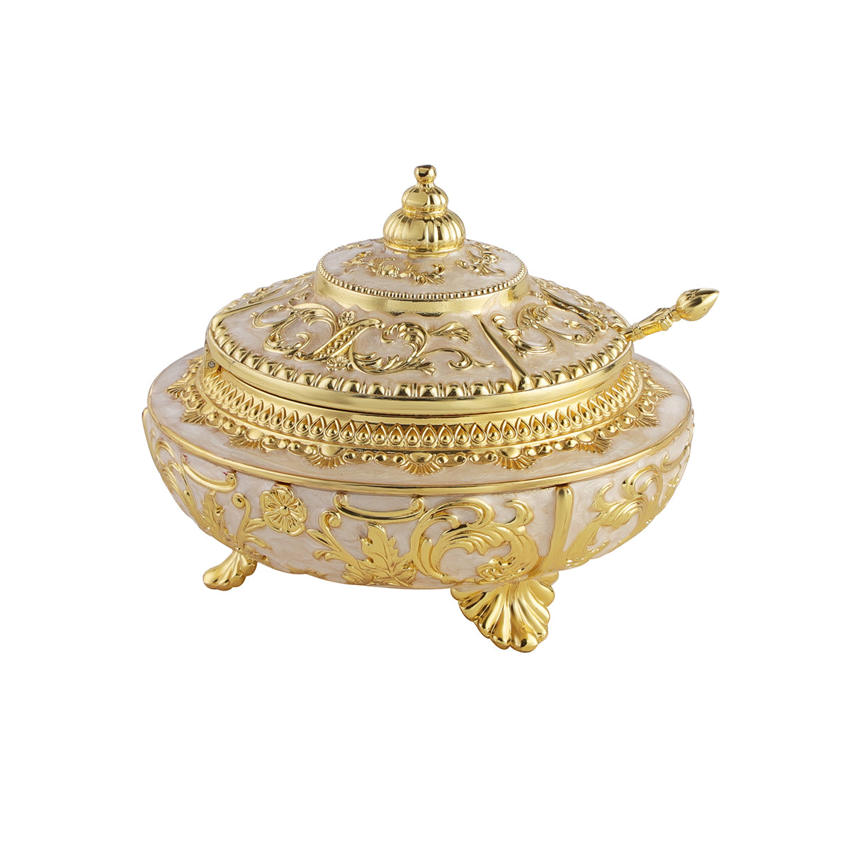 Enamel Sugar Pot - Golden