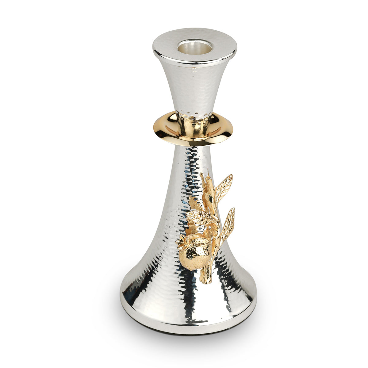 Candle Stand with Gold Flower - Gold