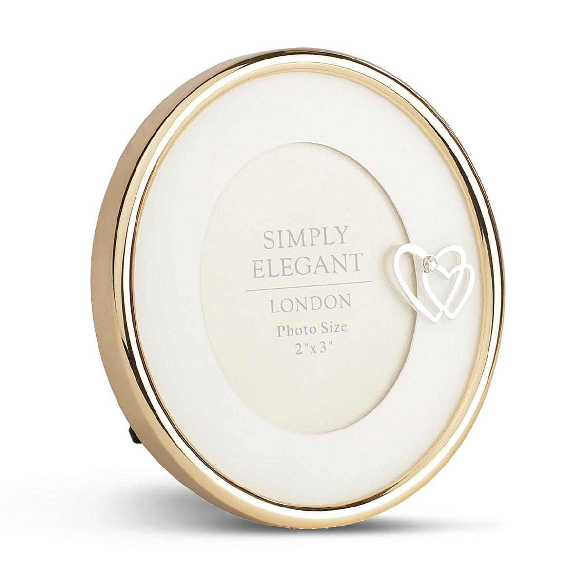 2x3" Oval Shape Photo Frame Golden