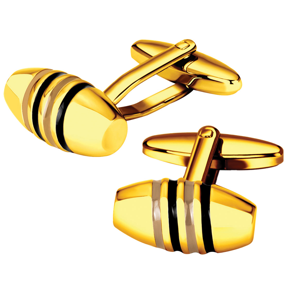 Cufflinks-Oval Golden