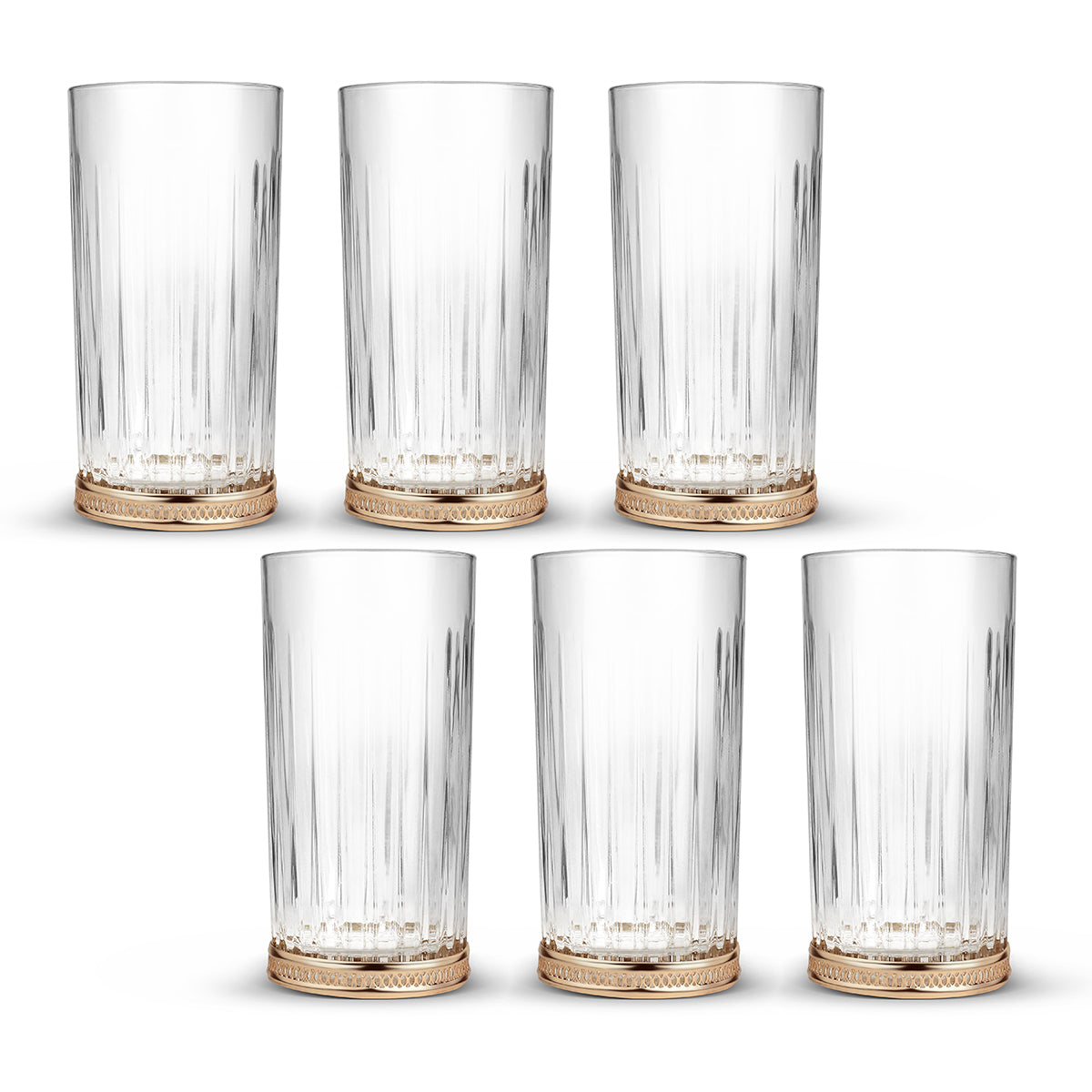 6Pcs Water Glasses G/p