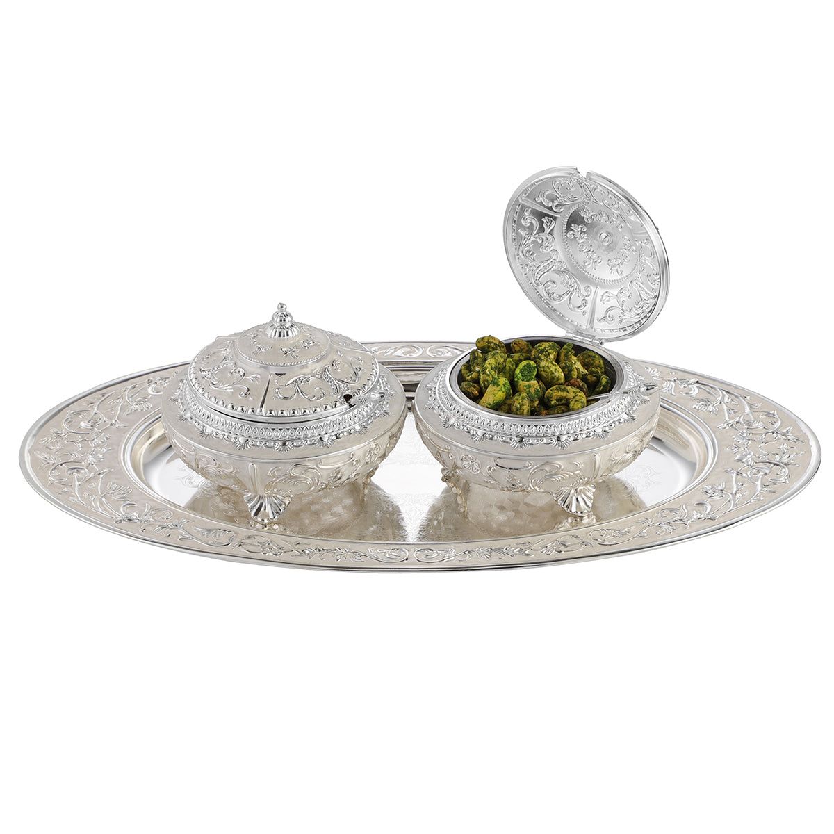 OVAL MOP TRAY + 2 SUGARPOTS