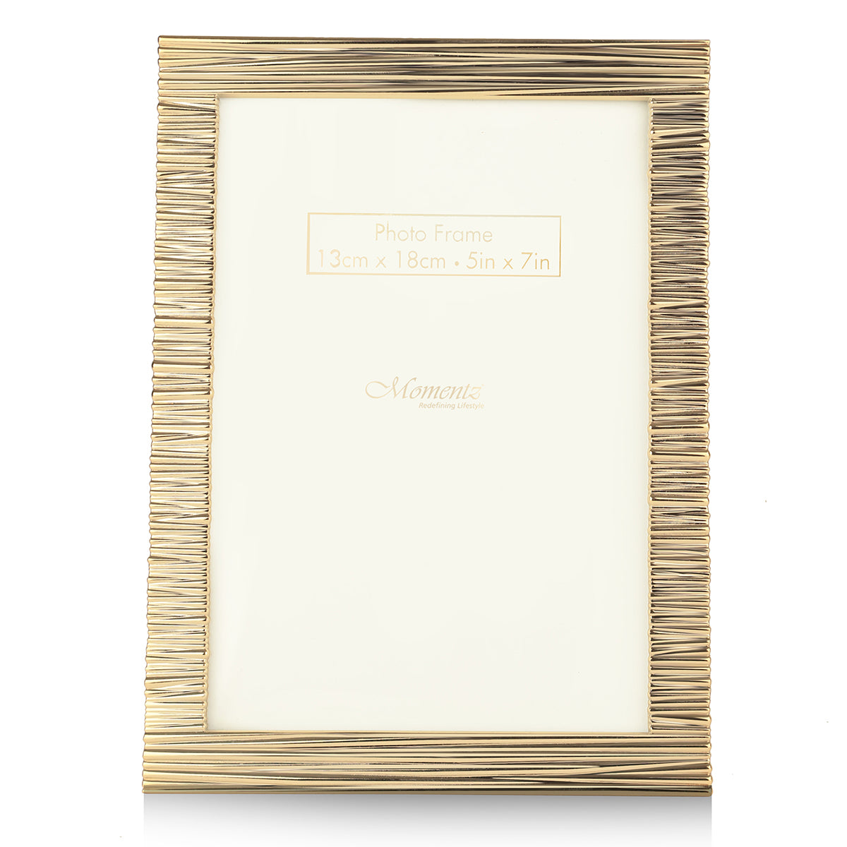 Striped Photo Frame Medium(5*7)- Gold
