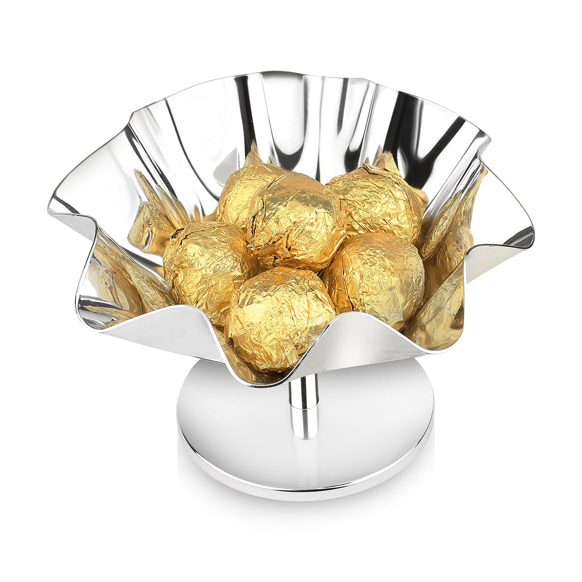 Curvy Floral Bowl with Stand