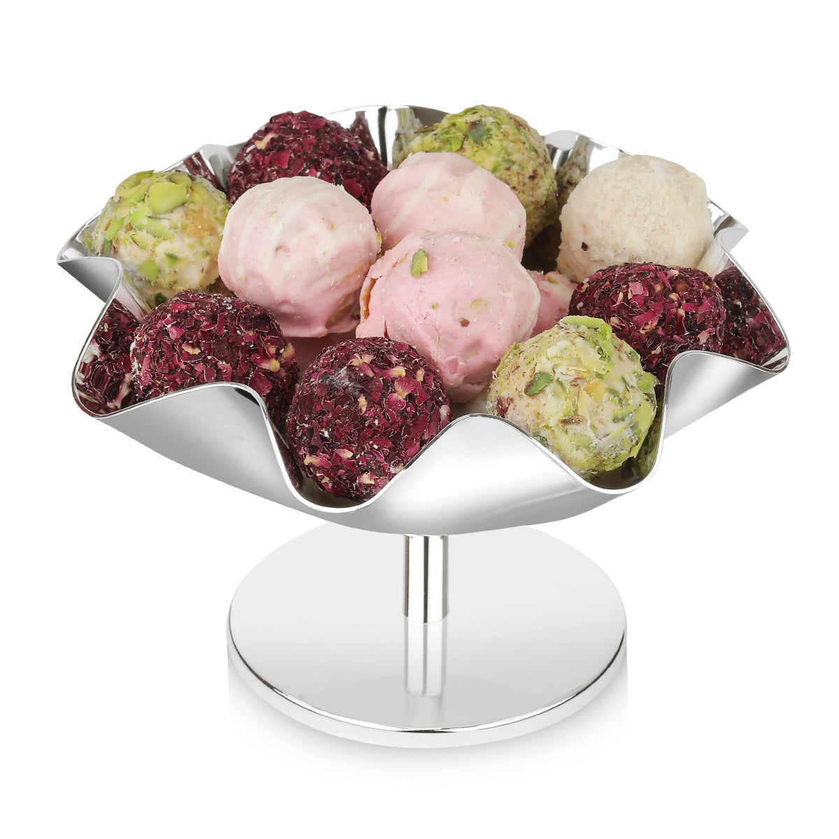 Curvy Floral Bowl with Stand